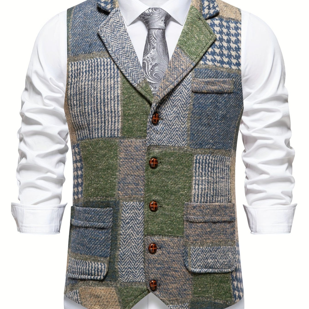 Patchwork Tailored Vest