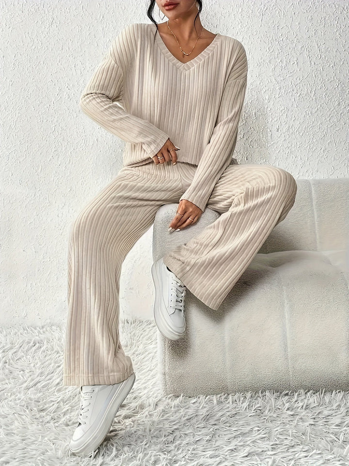 Ribbed Lounge Two-Piece Set