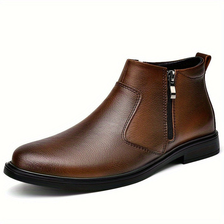 Refined Zip-Up Ankle Boots
