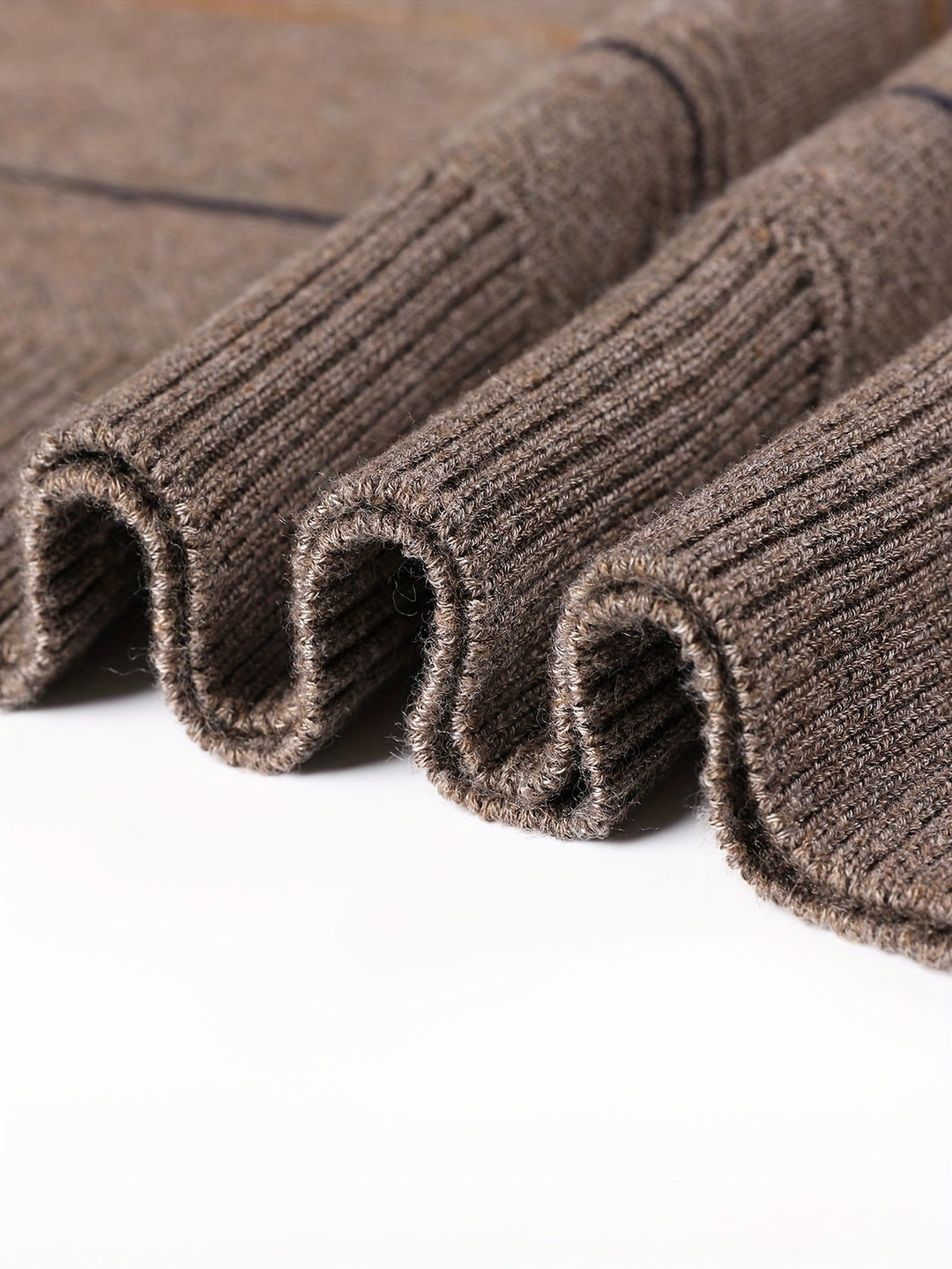 Refined Striped Zip-Neck Sweater