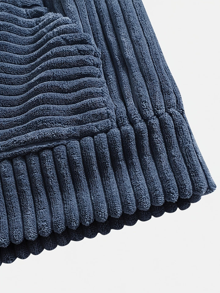 Ribbed Pullover Hoodie
