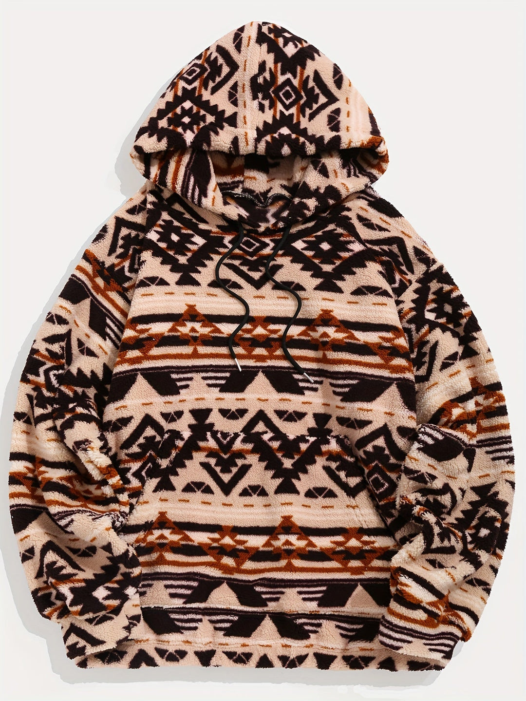 Patterned Hooded Sweatshirt
