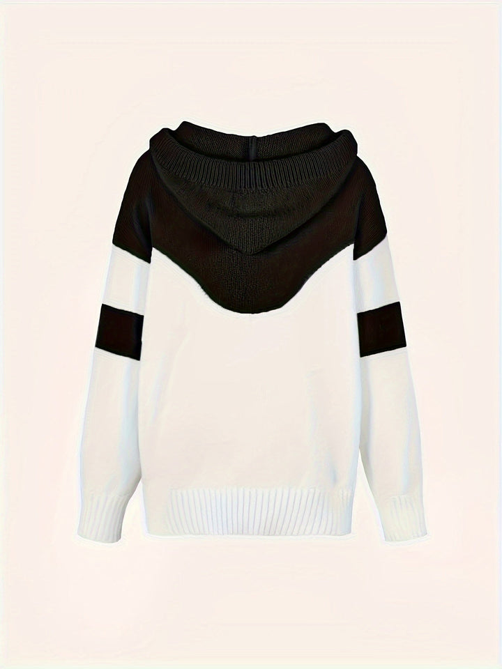 Color-Block Hooded Pullover