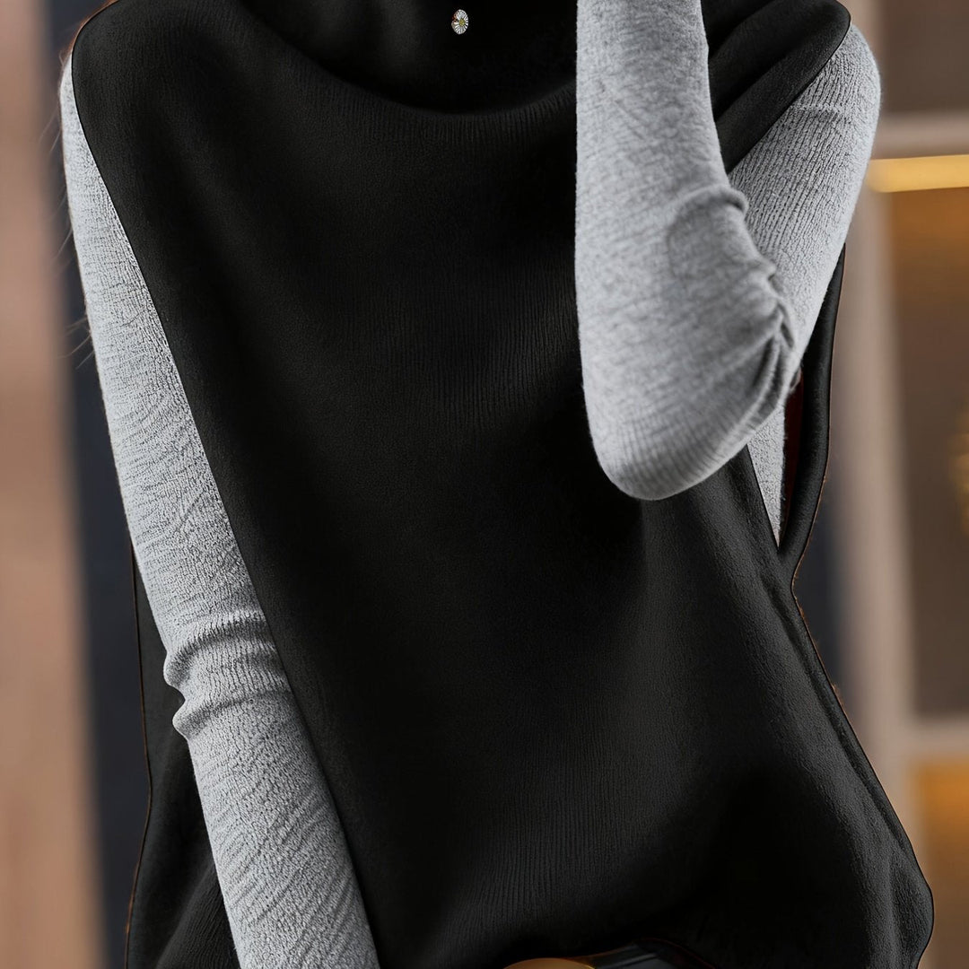 Refined High-Neck Vest