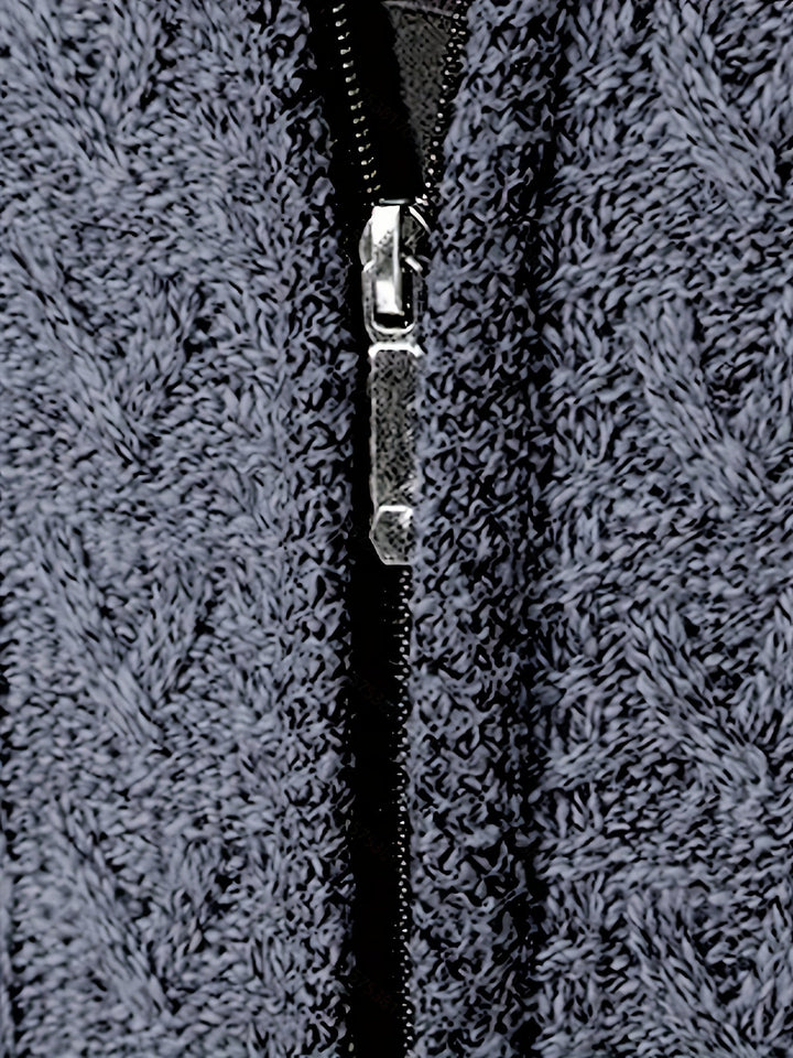 Textured Full-Zip Cardigan