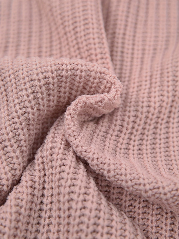 Relaxed Half-Turtleneck Sweater Dress