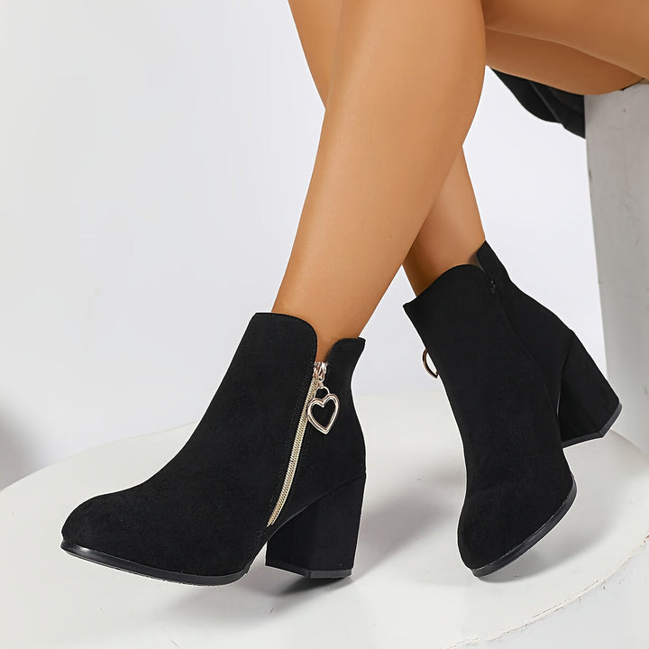 Elegant Block-Heel Ankle Boots