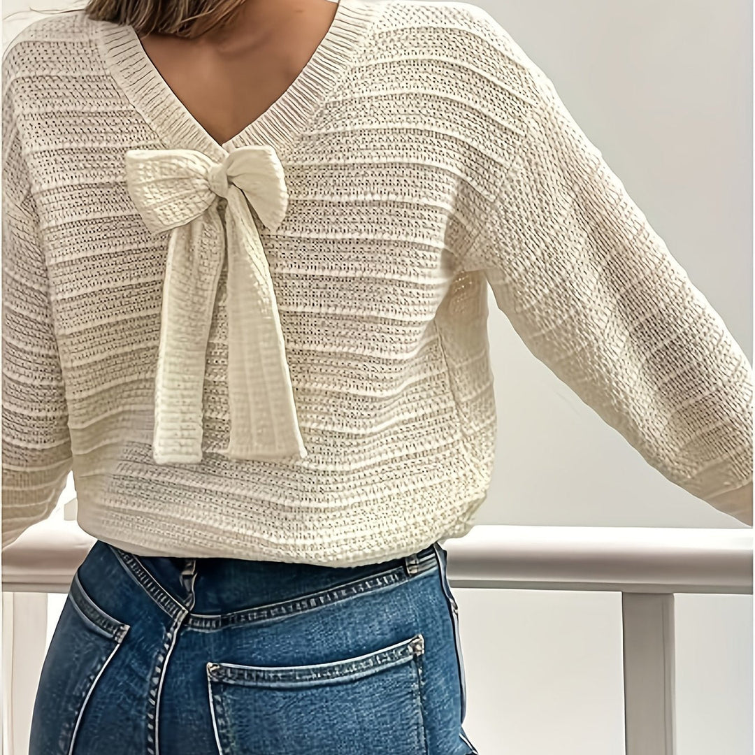 Bow-Detail Knit Sweater