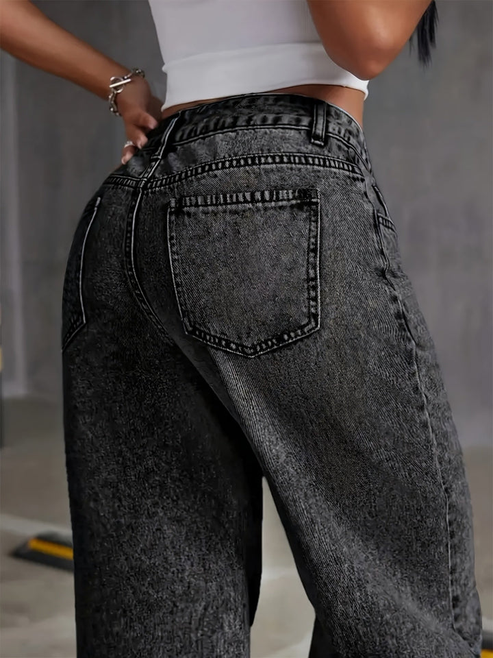 High-Waisted Wide-Leg Jeans