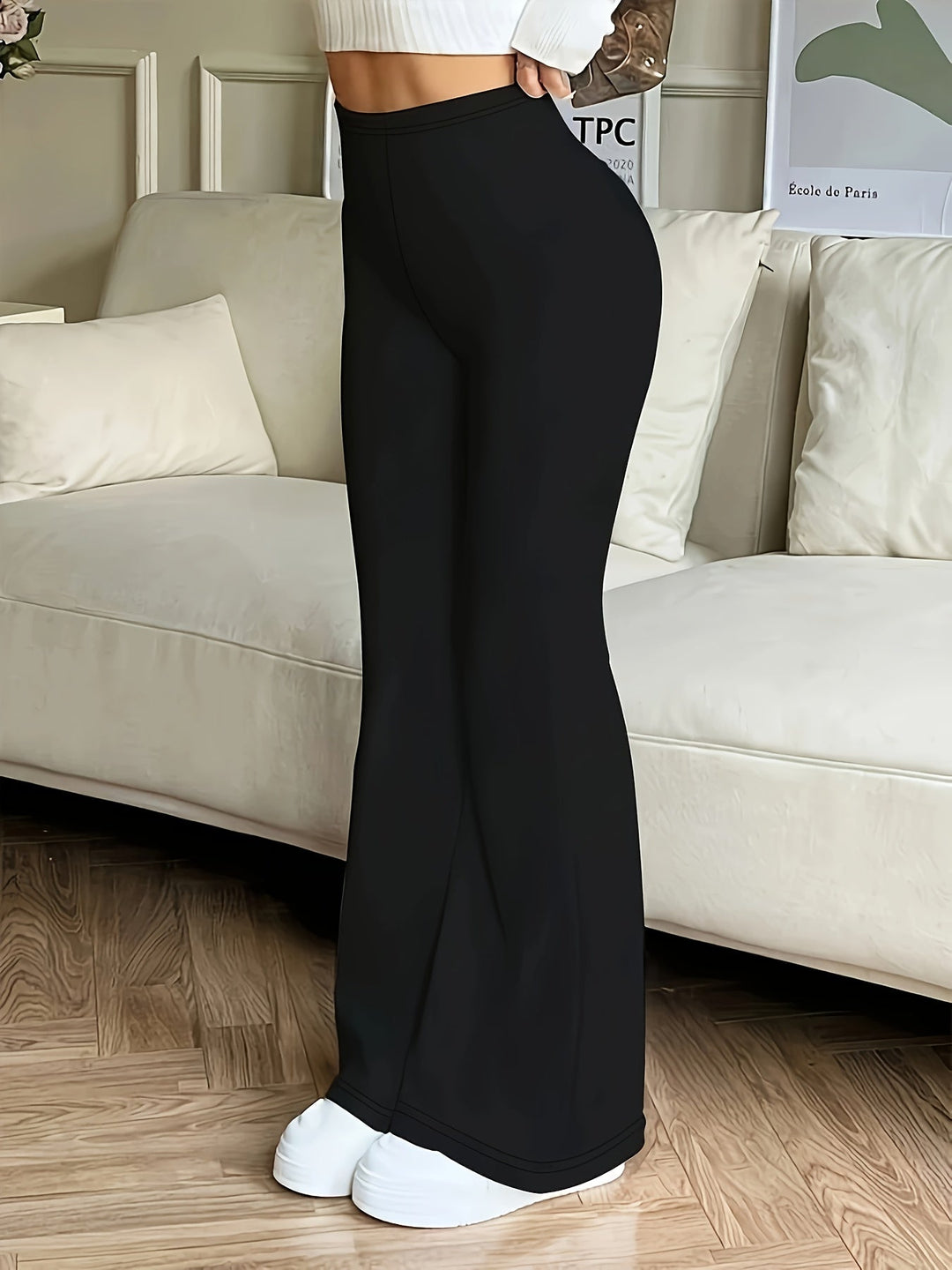 High-Waist Flared Pants