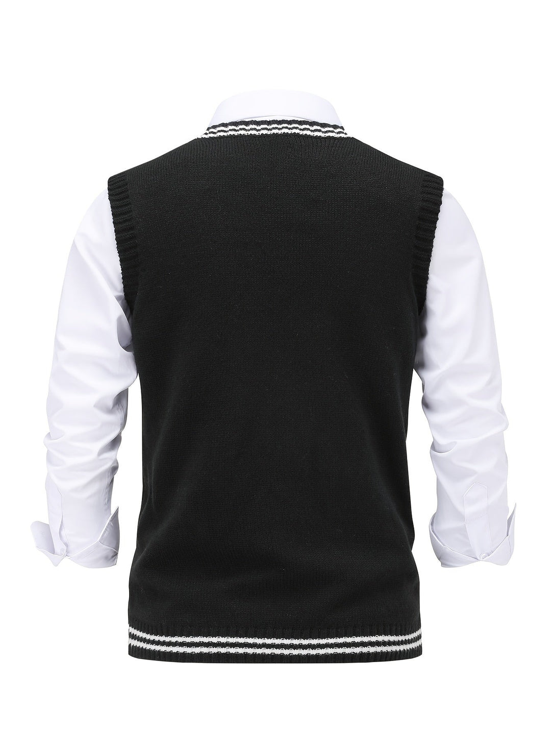Cable-Knit V-Neck Sweater Vest