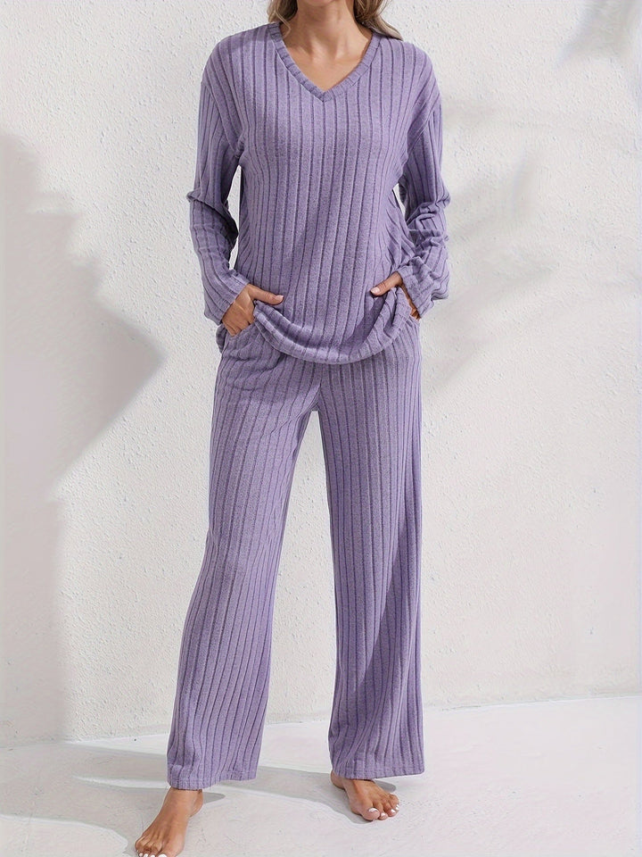 Relaxed Ribbed Two-Piece Set