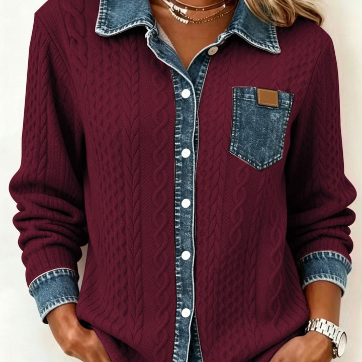 Textured Button-Up Shirt