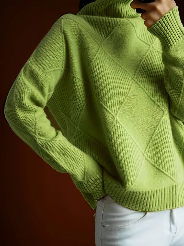Textured Turtleneck Sweater
