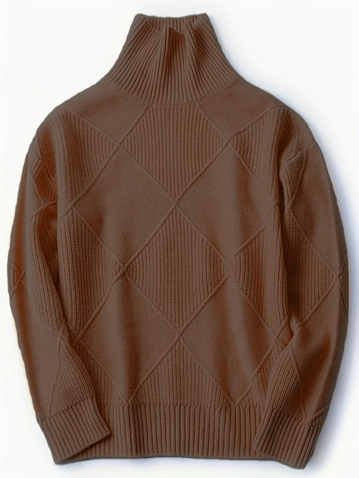 Textured Turtleneck Sweater