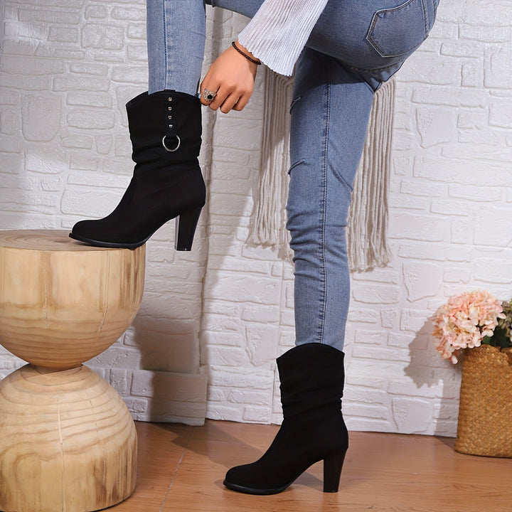 Slouchy Western Ankle Boots