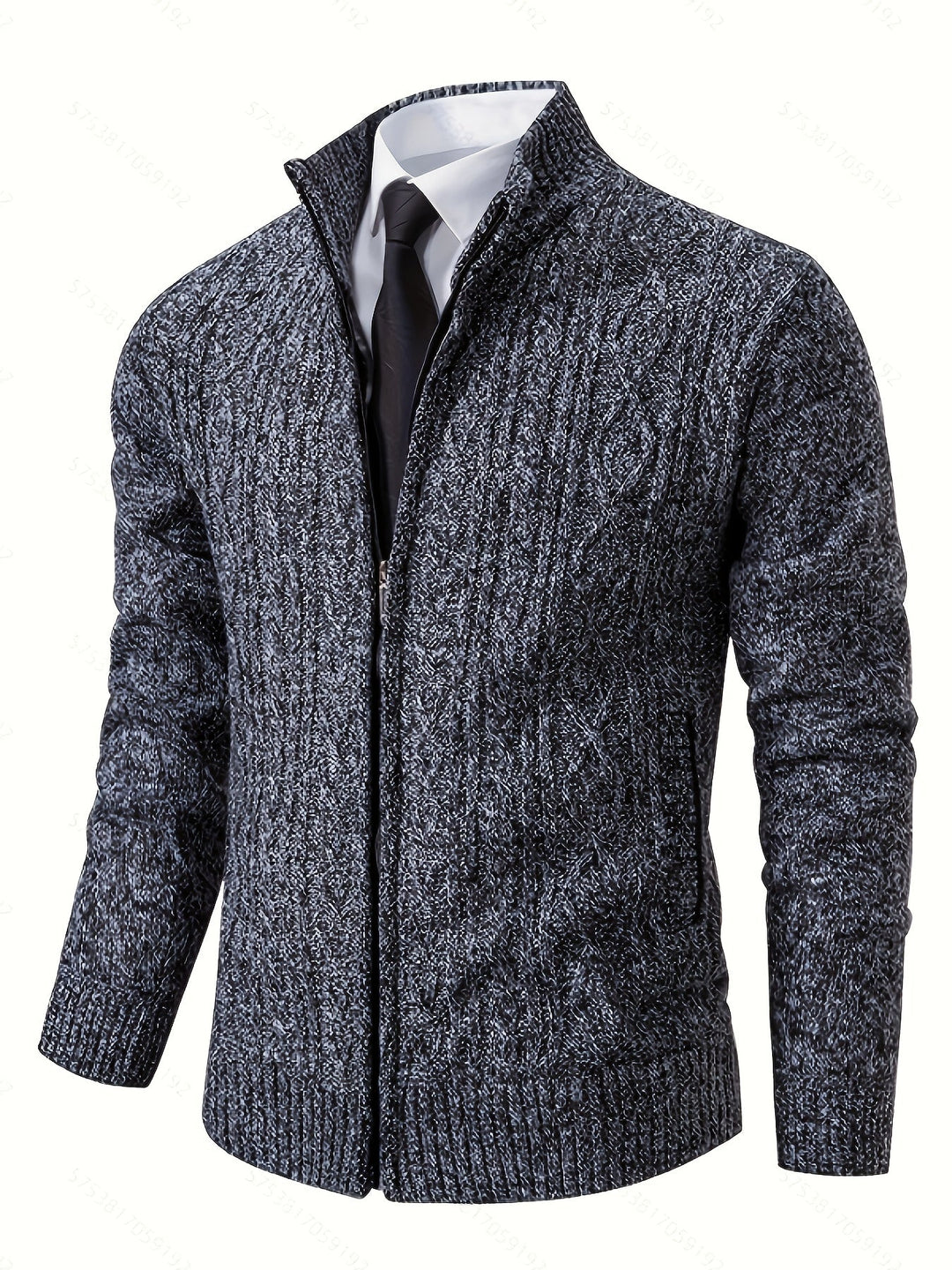 Textured Full-Zip Cardigan
