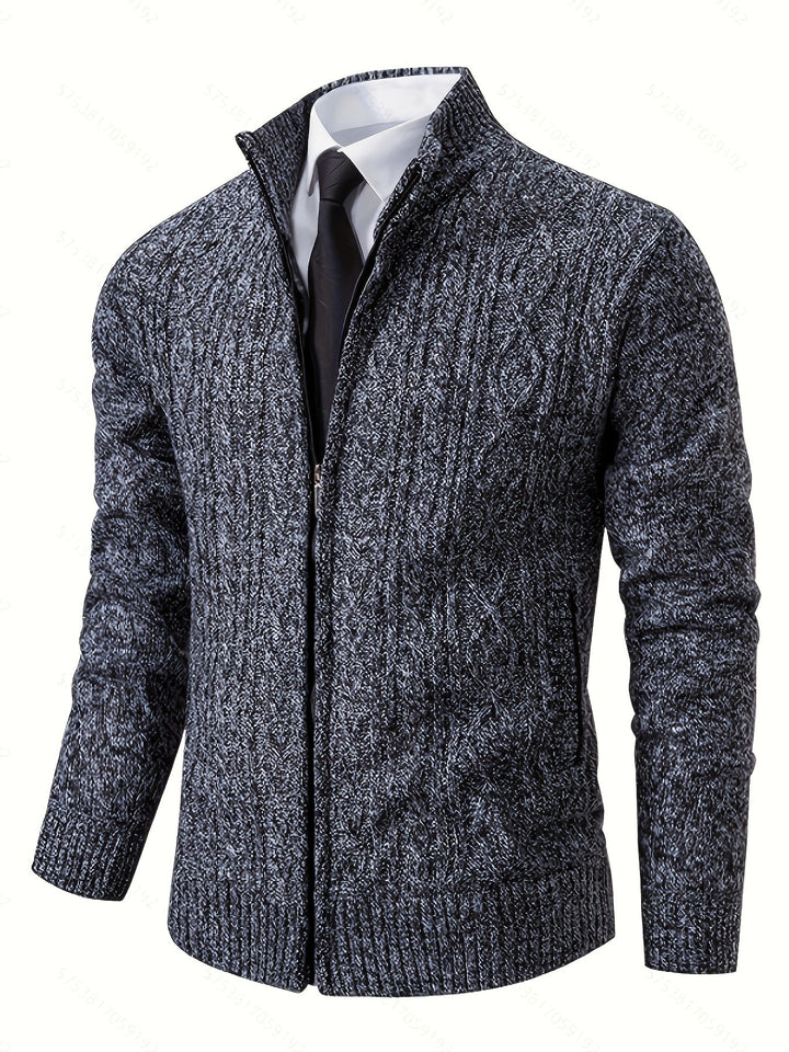 Textured Full-Zip Cardigan