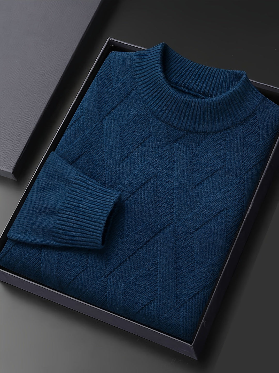 Textured Mock-Neck Sweater