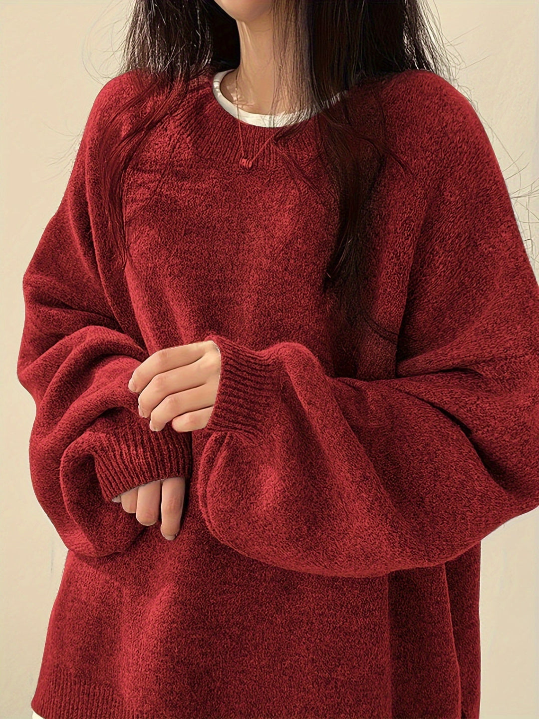 Relaxed Drop-Shoulder Sweater