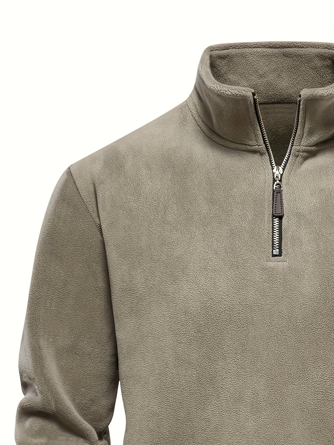 Half-Zip Stand-Collar Pullover