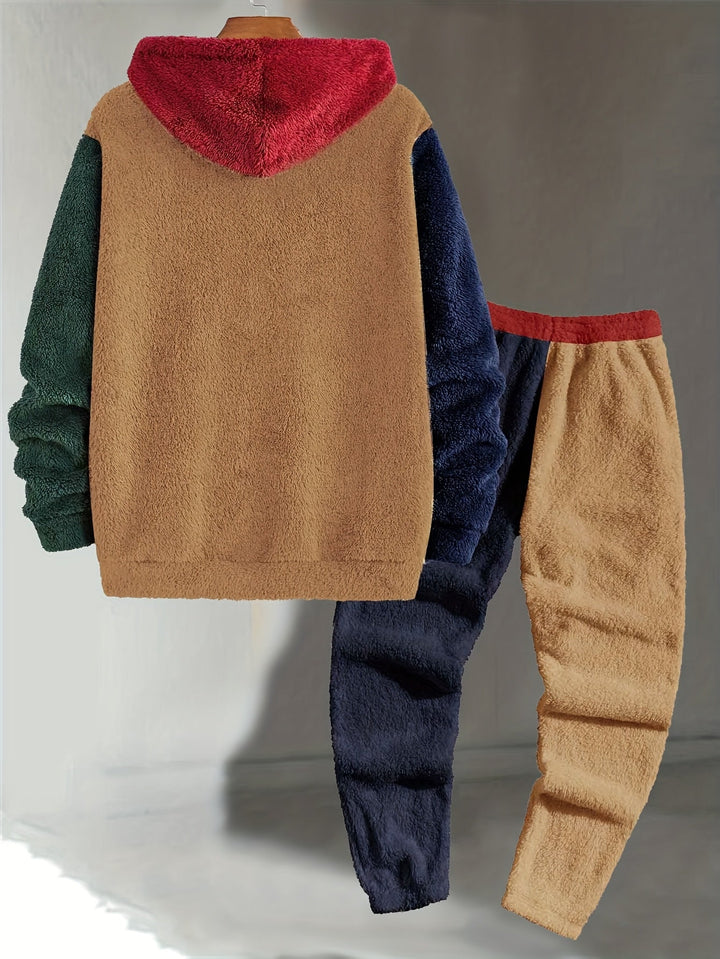 Cozy Color-Block Two-Piece Set
