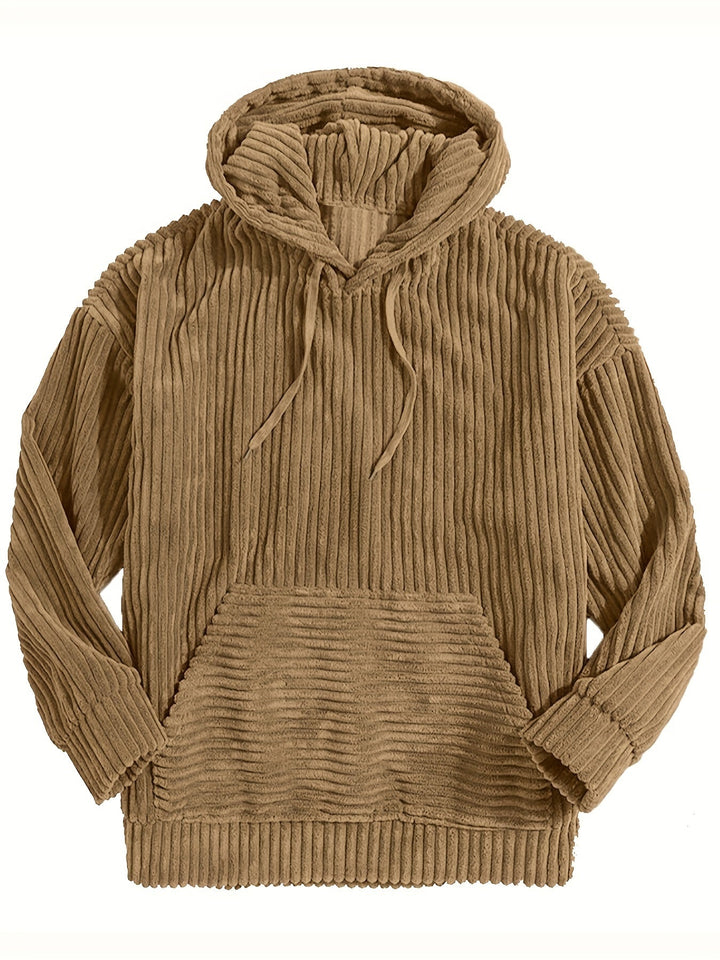 Ribbed Pullover Hoodie