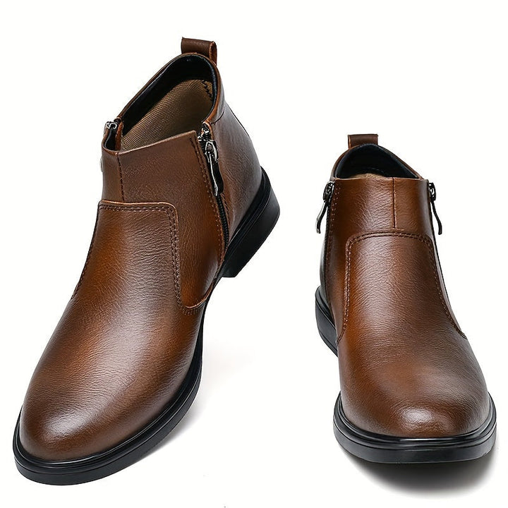 Refined Zip-Up Ankle Boots