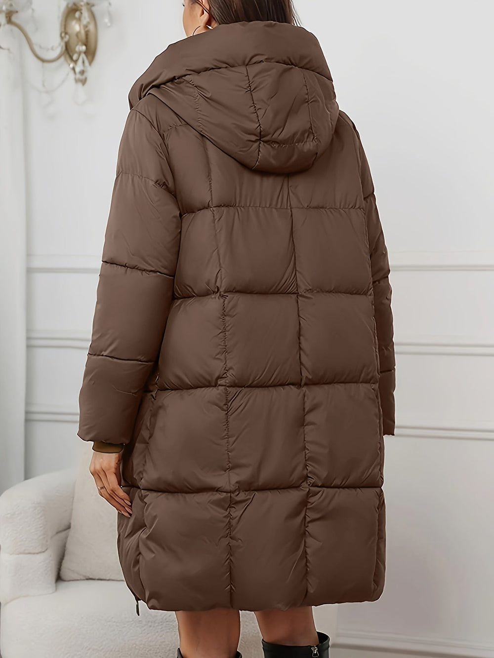 Hooded Longline Puffer Coat