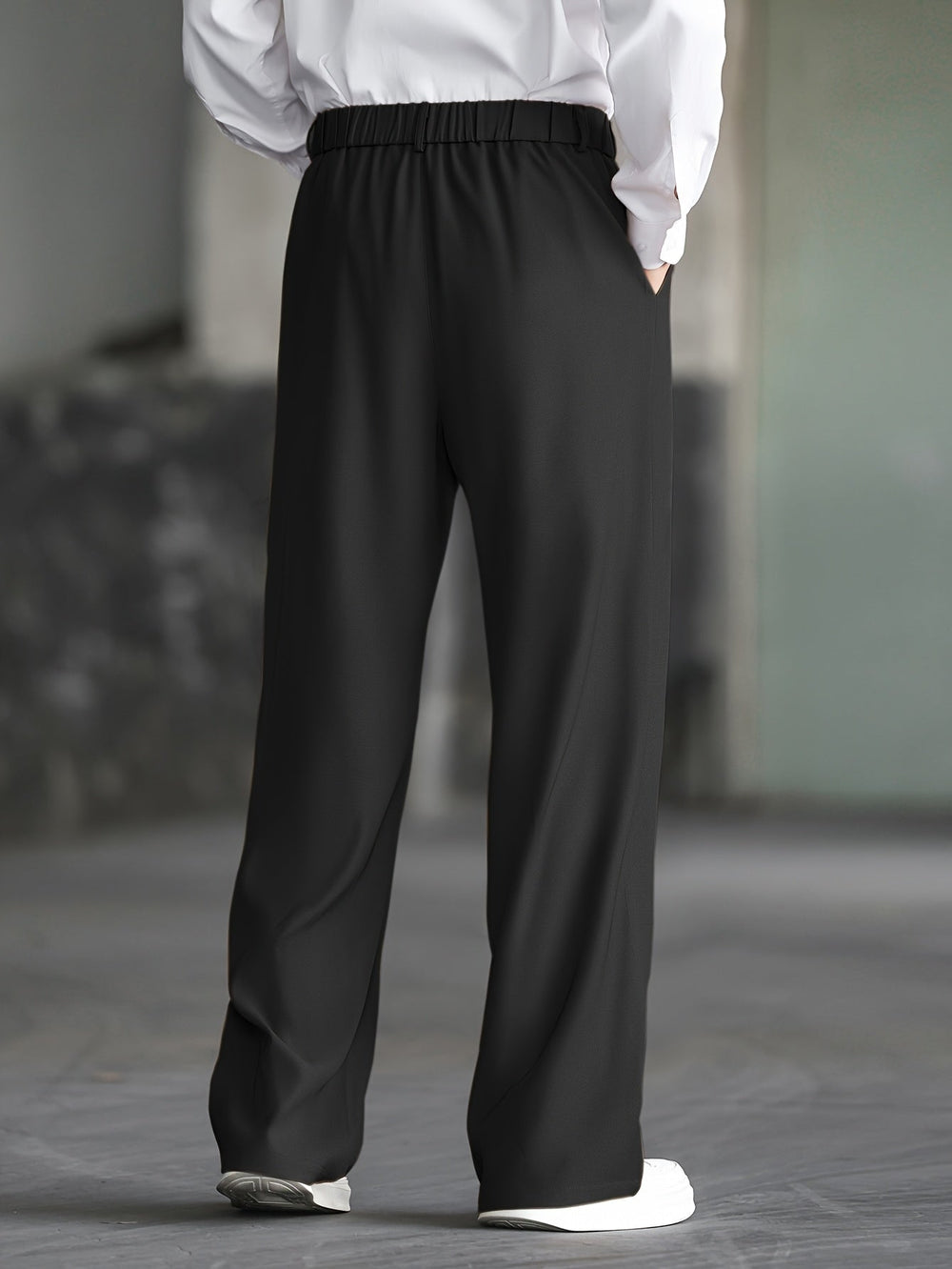 Relaxed Wide-Leg Dress Pants