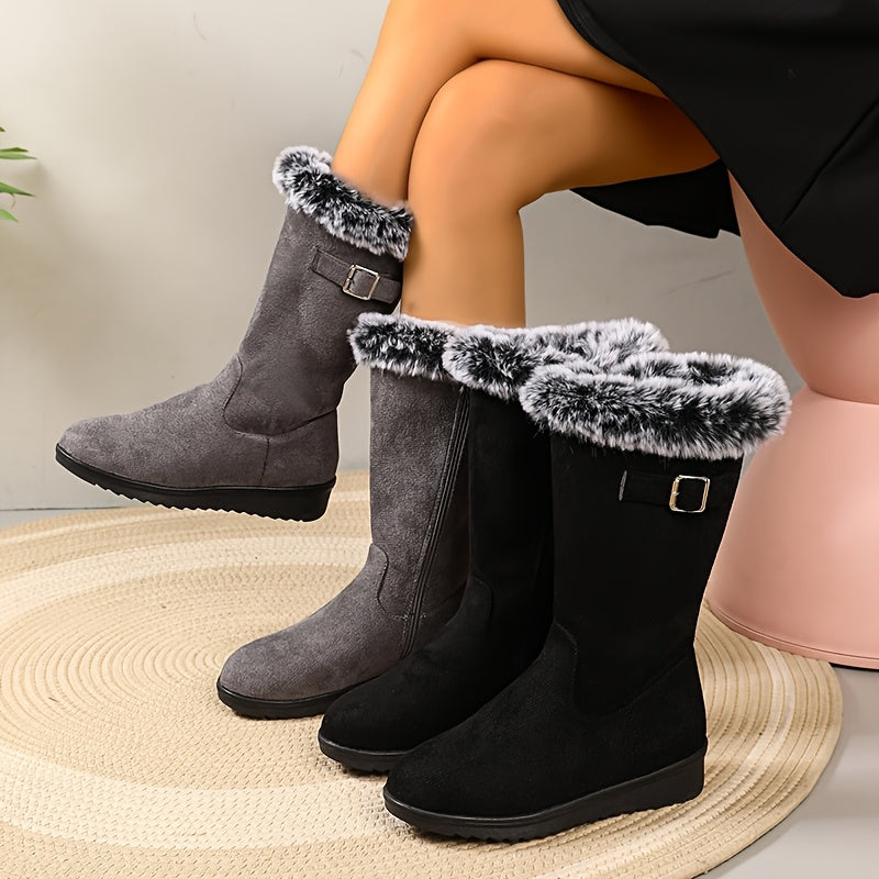 Cozy Fur-Trimmed Winter Boots