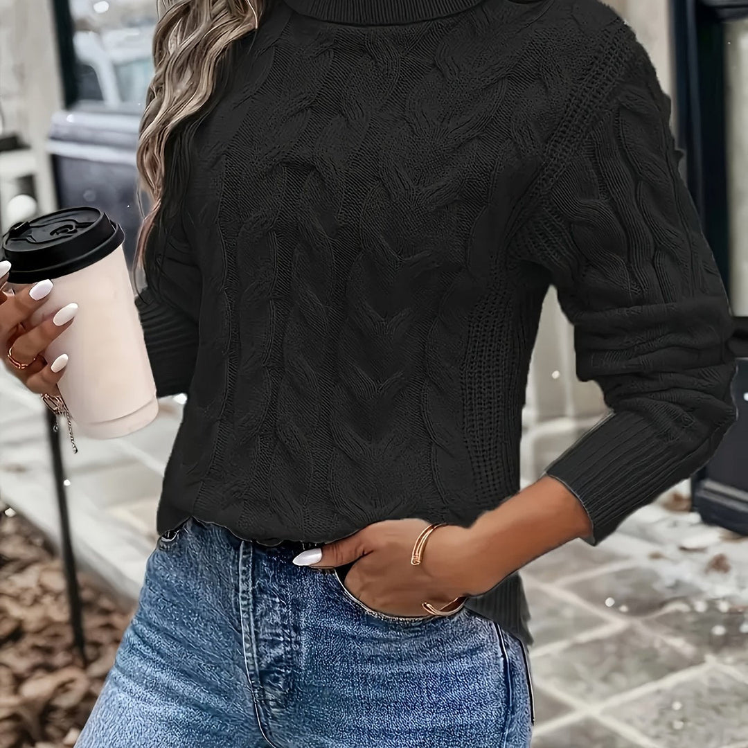 Cozy Cable-Knit Turtleneck Sweater