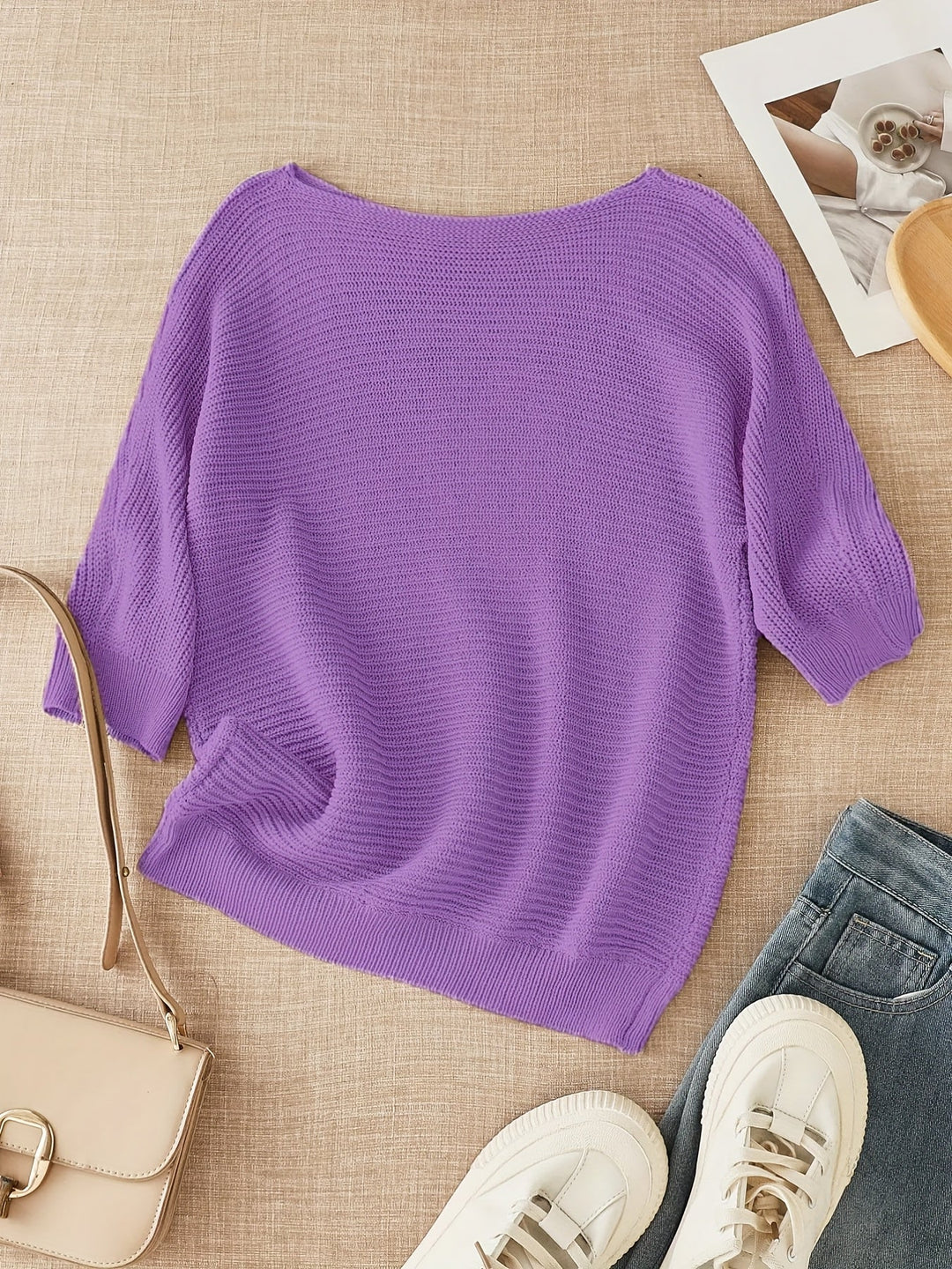 Relaxed Open-Knit Sweater