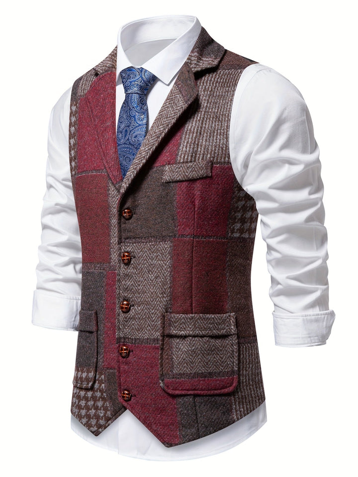 Patchwork Tailored Vest