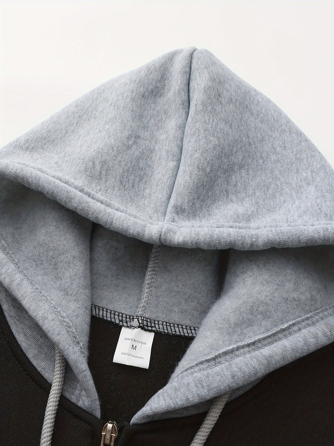 Color Block Zip-Up Hoodie