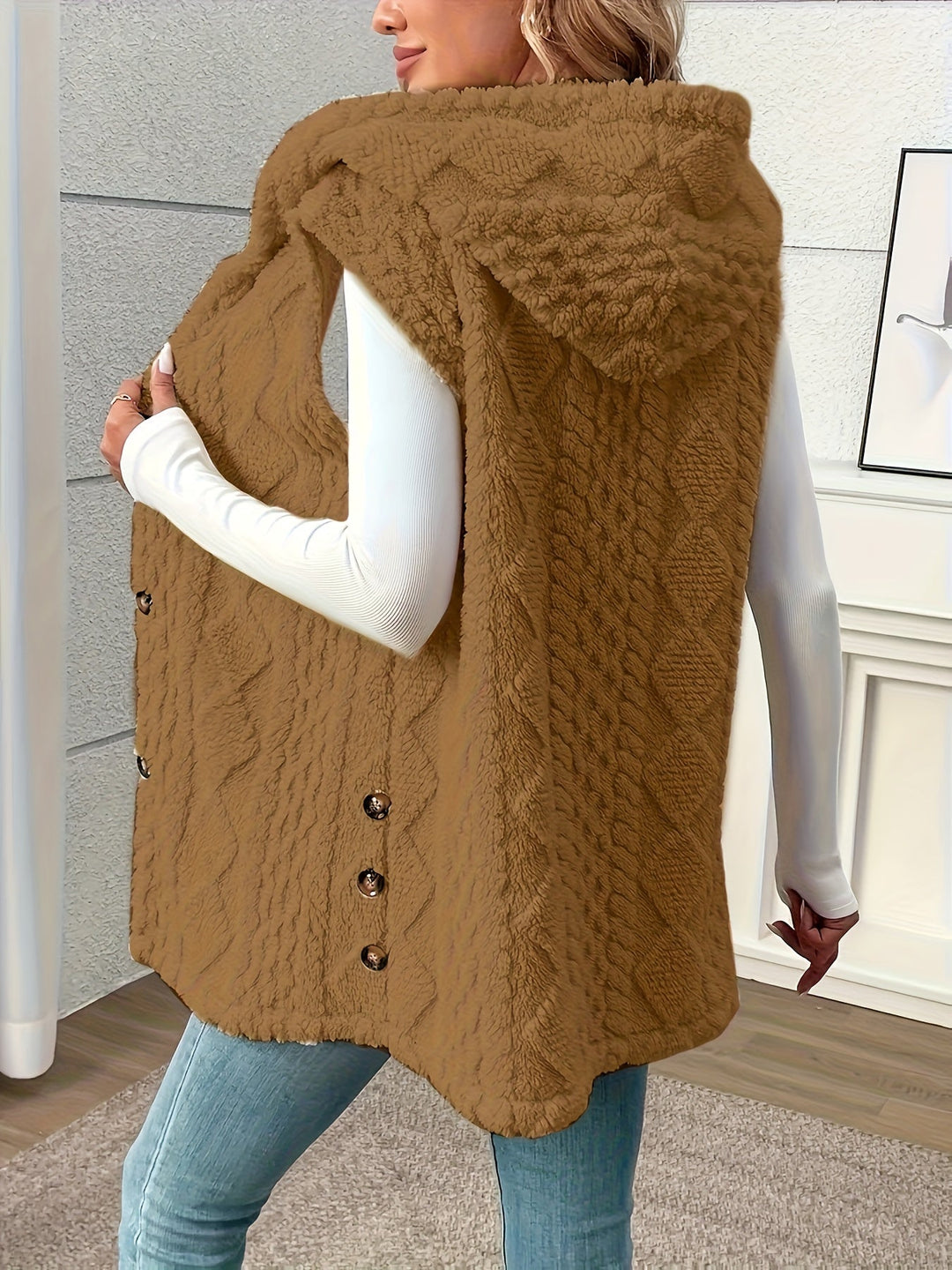 Cozy Hooded Sleeveless Vest