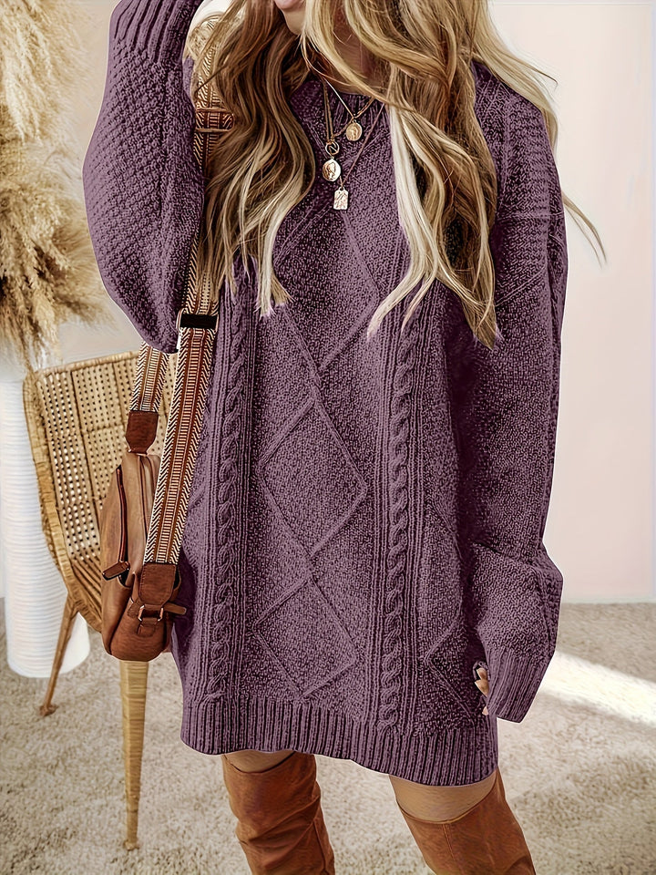 Cable-Knit Sweater Dress