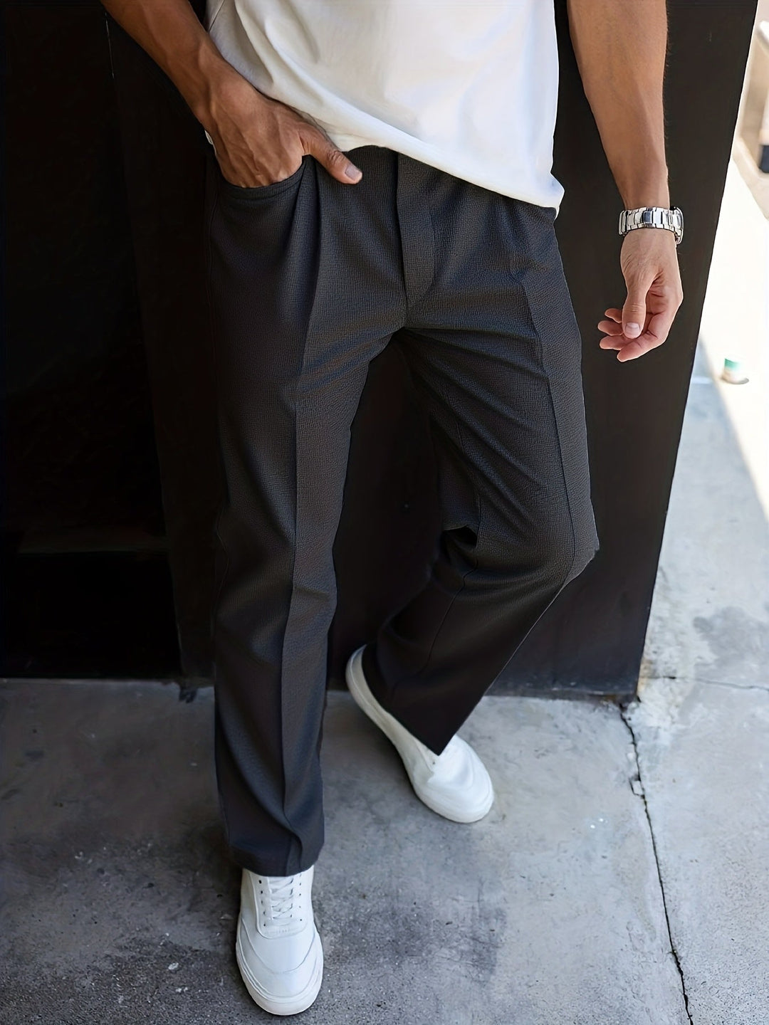 Tailored Straight-Leg Pants