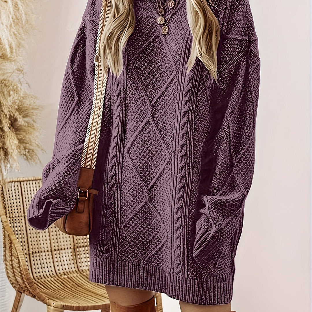 Cable-Knit Sweater Dress