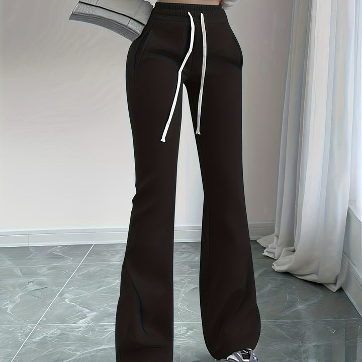 High-Waist Flared Lounge Pants