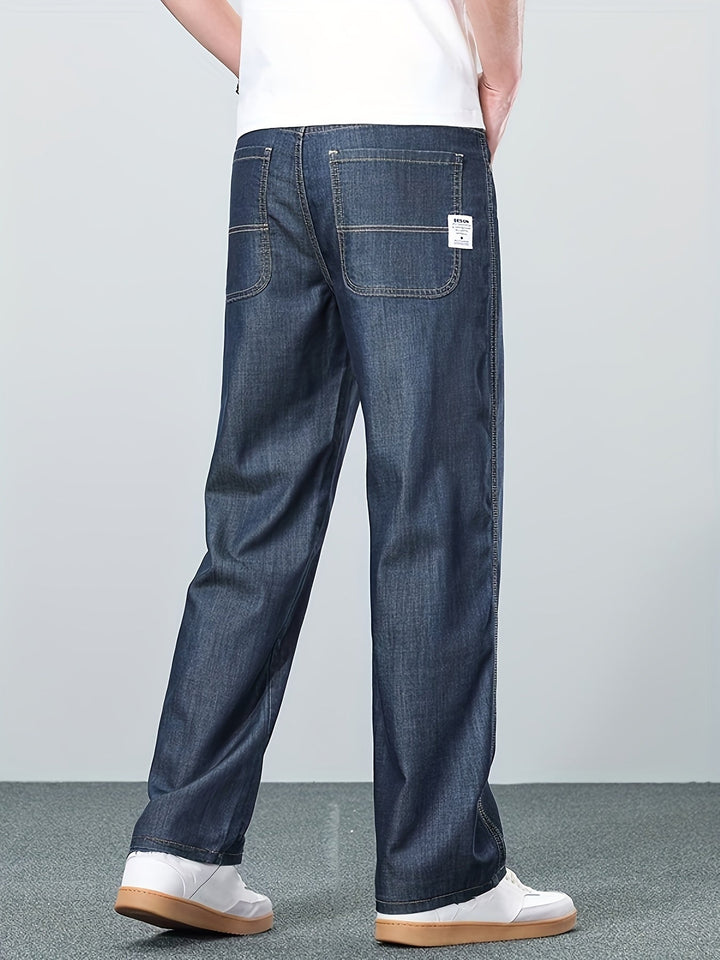 Relaxed Straight-Leg Jeans
