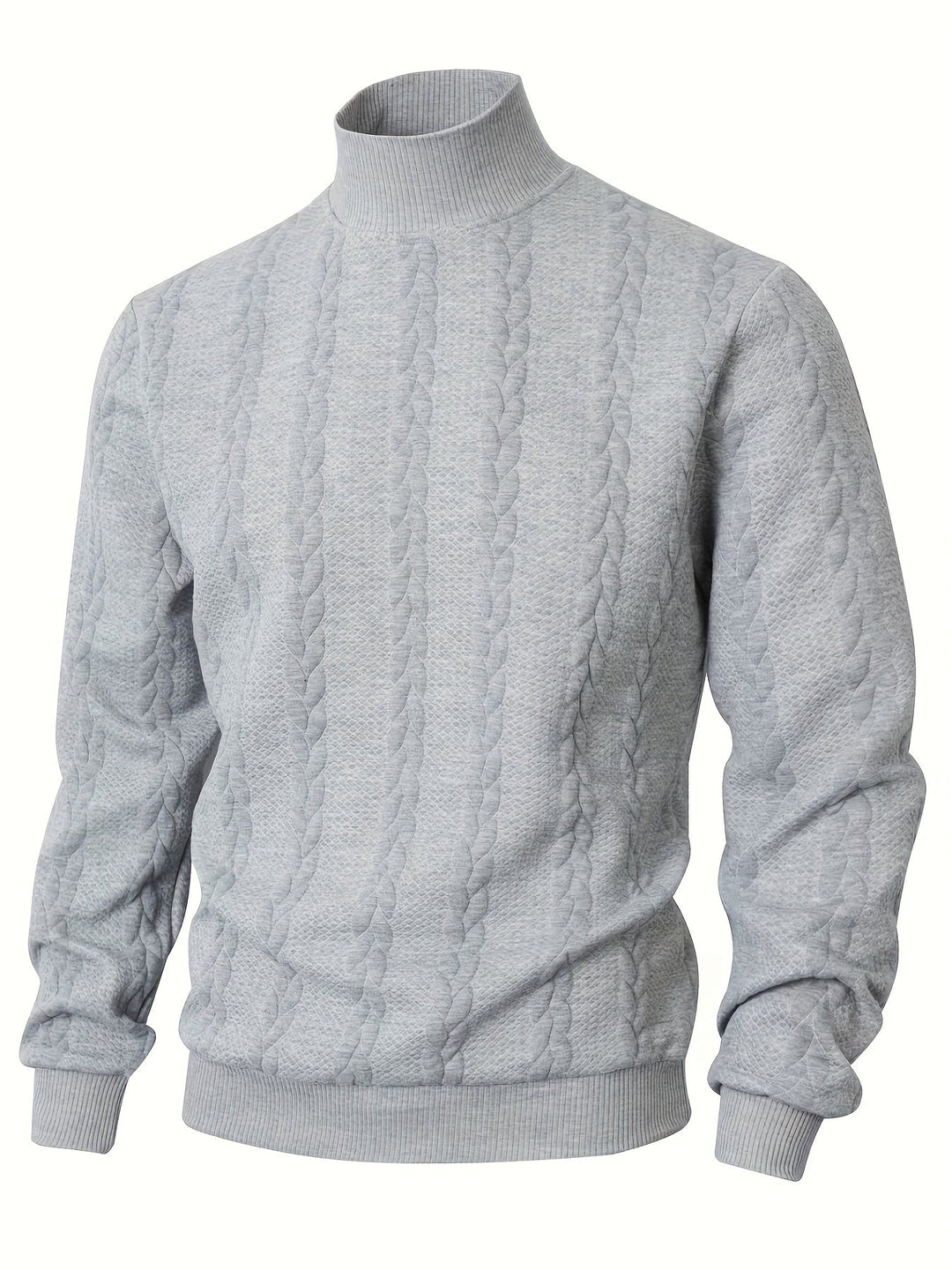 Textured High-Neck Sweatshirt