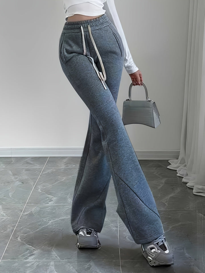 High-Waist Flared Lounge Pants