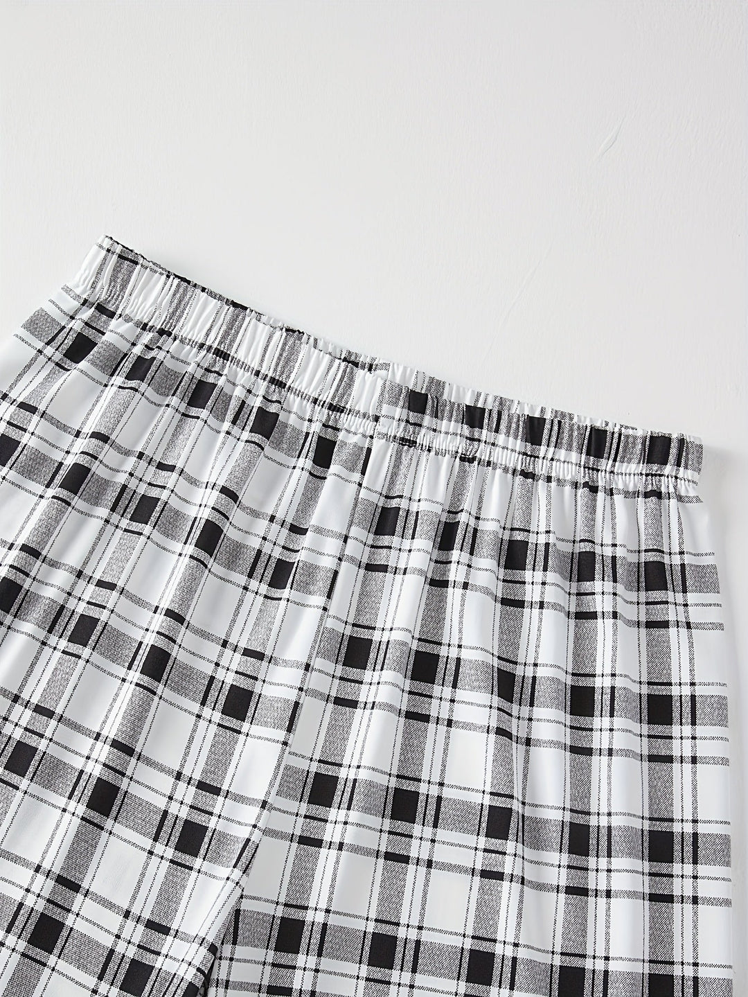 Relaxed Checkered Two-Piece Set