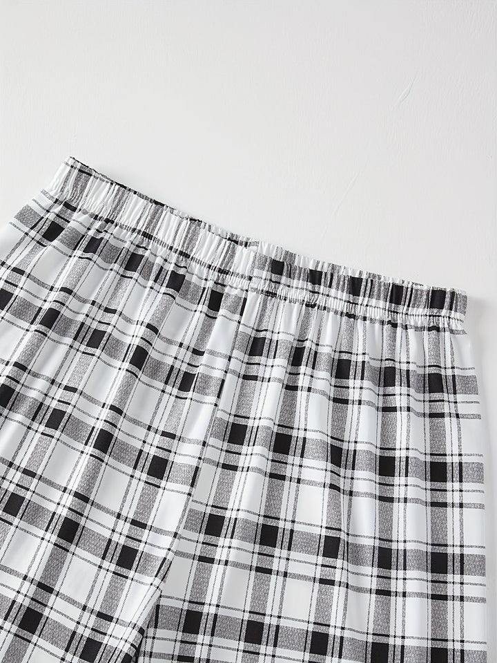 Relaxed Checkered Two-Piece Set