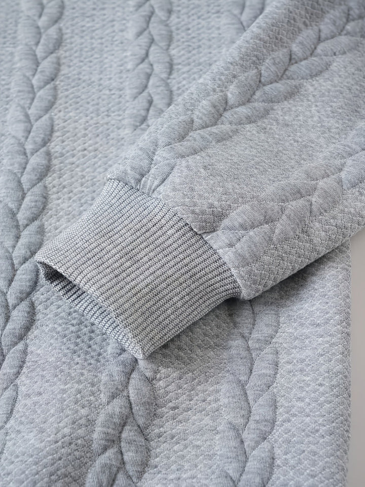 Textured High-Neck Sweatshirt