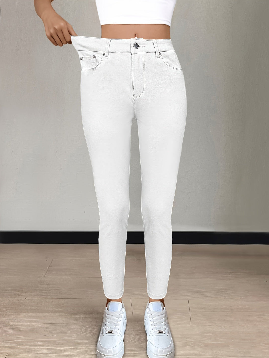 High-Waist Skinny Jeans