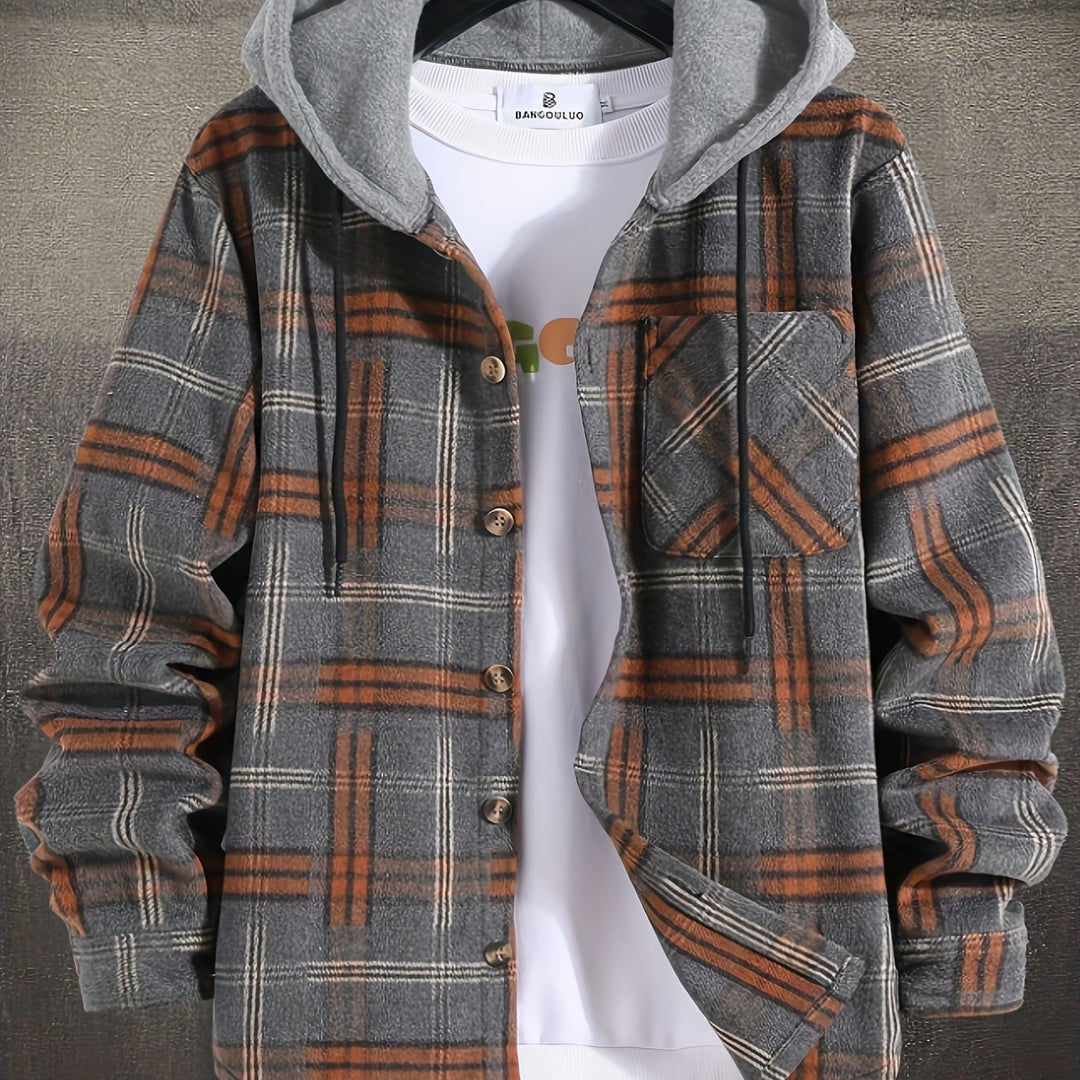 Plaid Hooded Jacket