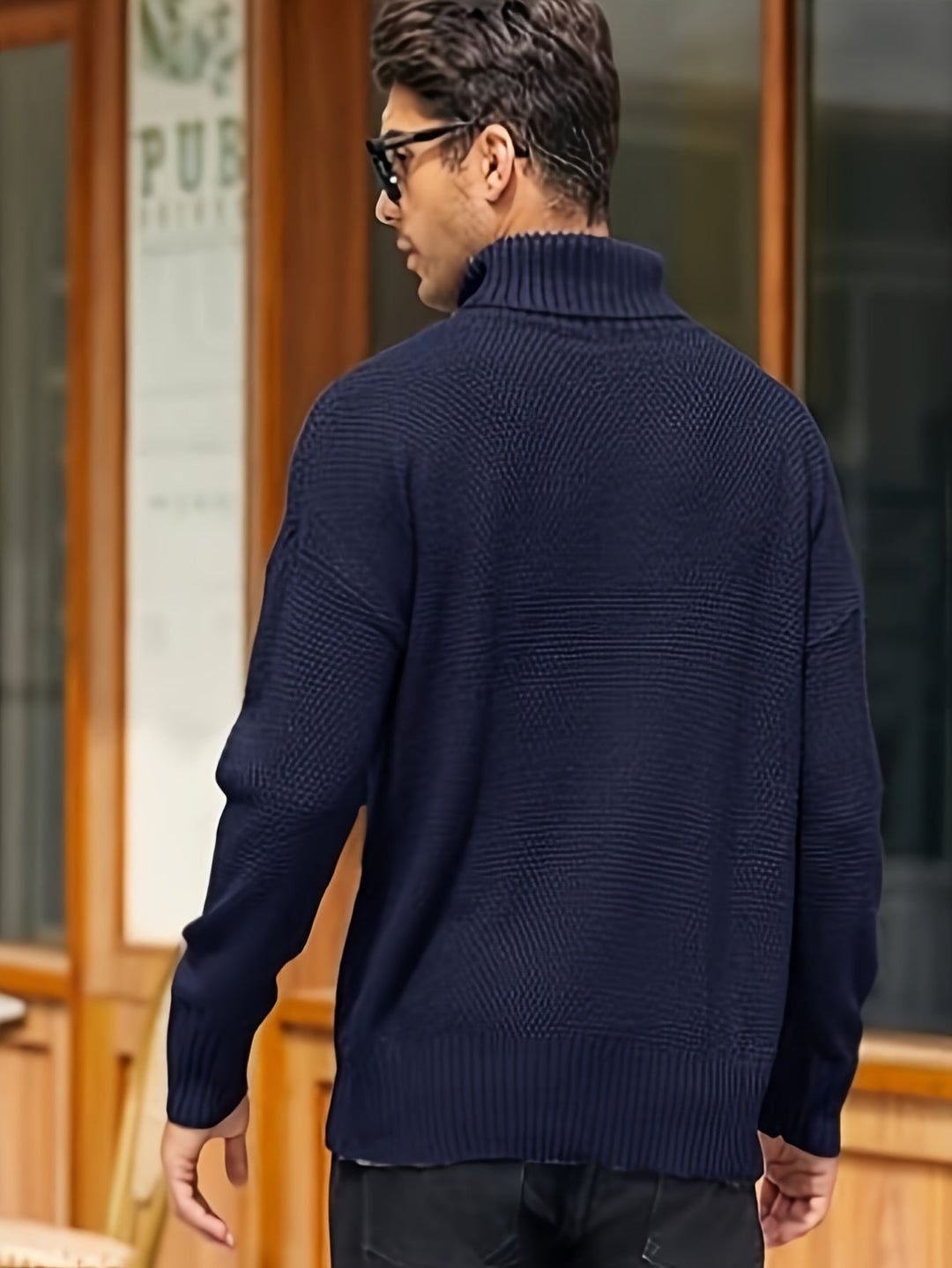 Classic Cable-Knit Turtleneck Sweater