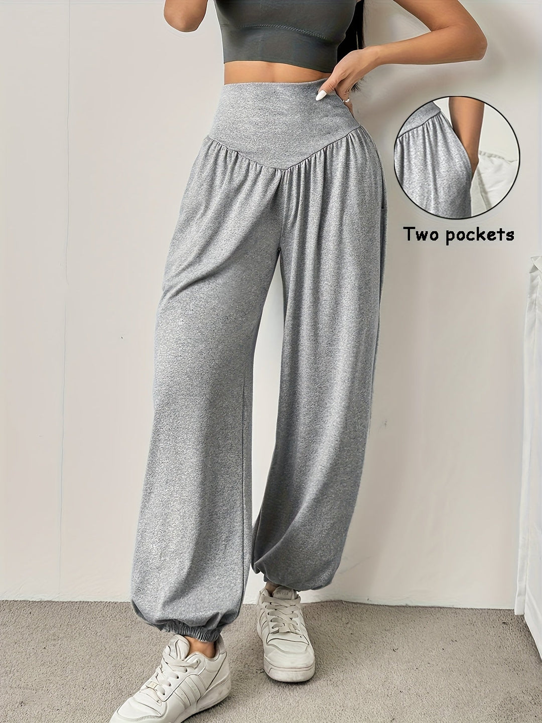 High-Waist Wide-Leg Lounge Pants